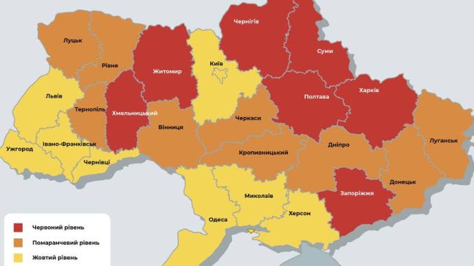 Київська та Миколаївська області з 1 травня житимуть у карантині жовтої зони 