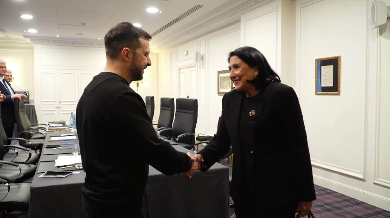 Zelenskyy meets with Georgian president and urges her not to let Putin take over Georgia – video