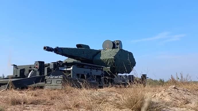 Ukraine's Air Force posts video showing German-supplied Skynex air defence system engaging targets – video