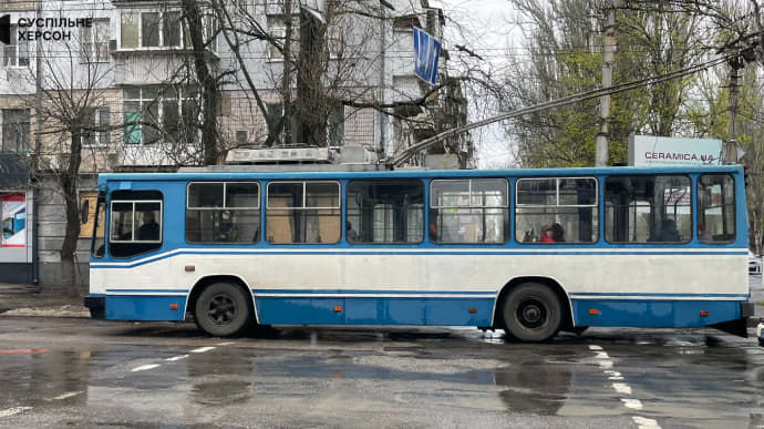 Trolleybuses not running in Kherson after night attack