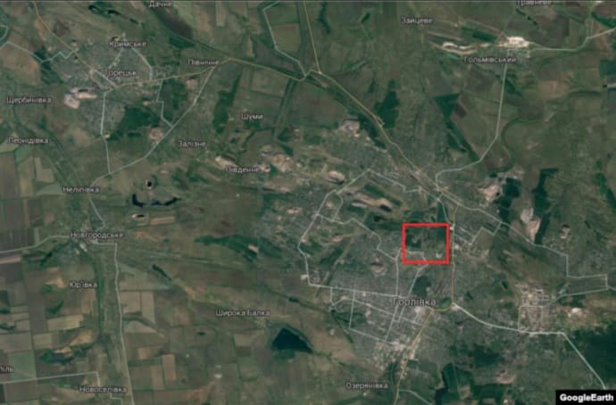 Горловка - неподконтрольна часть Донецкой области