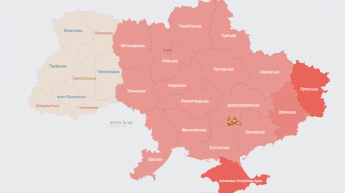 В Киеве и многих областях обьявляли тревога из-за угрозы баллистики