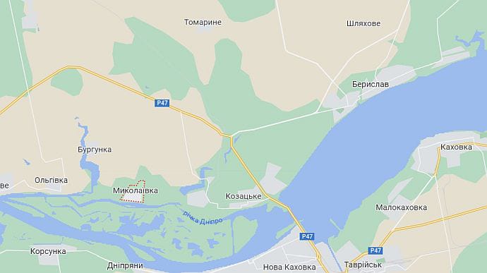 Russian explosives drop severely injures elderly resident of Kherson Oblast