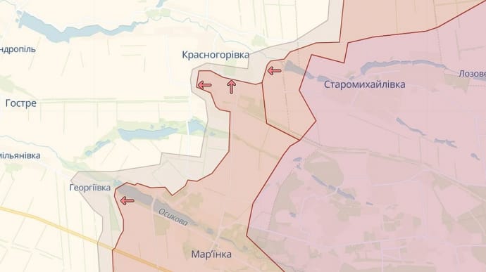 Ukrainian forces control situation in Krasnohorivka, blocking Russian groups at refractory plant