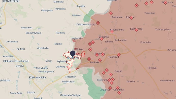 Росіяни вклинилися в лінію оборони біля Часового Яру: тривають запеклі бої