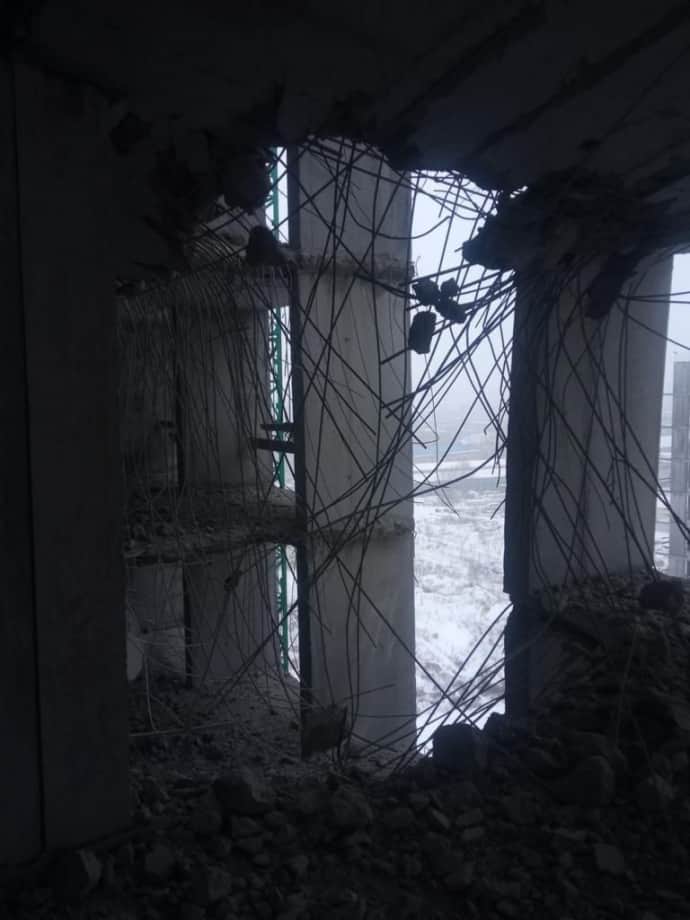 Обломком российской ракеты повреждены дома ЖК Urban park