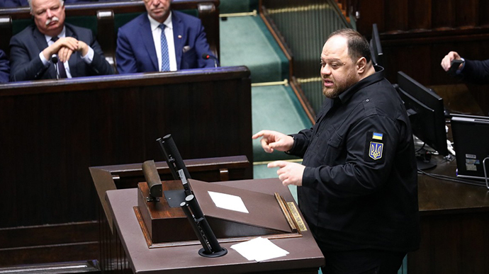 Chairman of Ukrainian Parliament addressed Sejm: thanked Poles and mentioned Volhynia