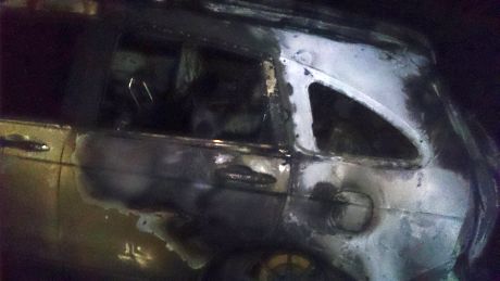 Авто харьковского Евромайдана подожгли уже в третий раз