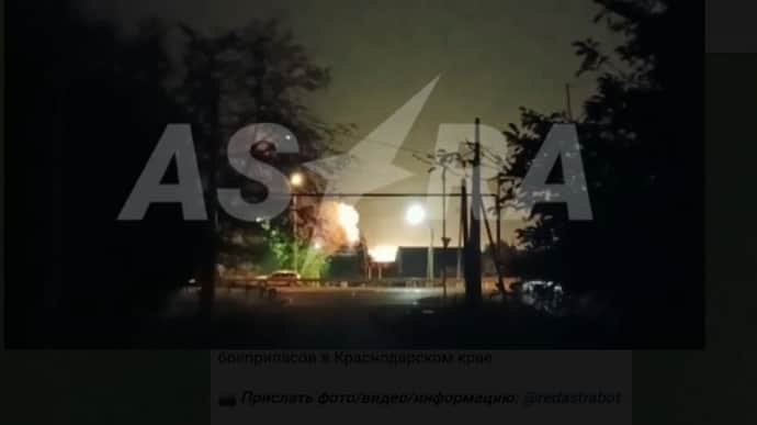 Ammunition depots on fire in Russia following drone attacks – videos, photo