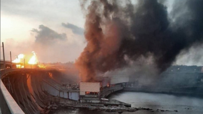 Russian missiles hit Dnipro hydroelectric power plant 8 times