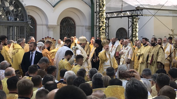 Вселенский патриарх вместе с Епифанием отслужили литургию в Софии Киевской