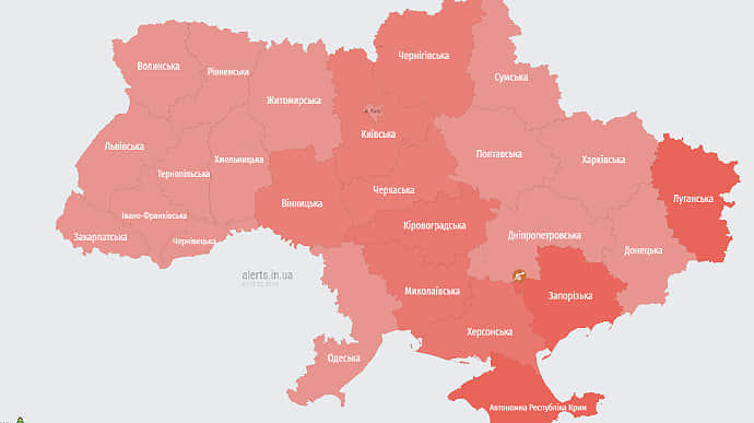 Воздушную тревогу из-за МиГа объявляли по всей Украине