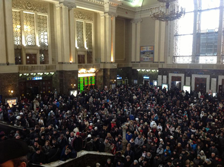 Київський вокзал у суботу. Фото з Facebook