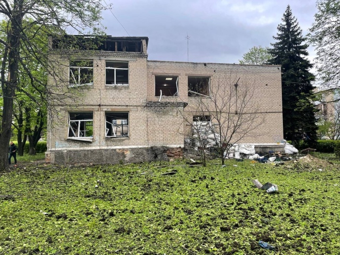 Знищені будівлі в Добропіллі