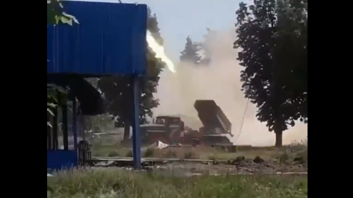 Podoliak shows how the Russians place Grad MLRS near residential buildings and fire on cities