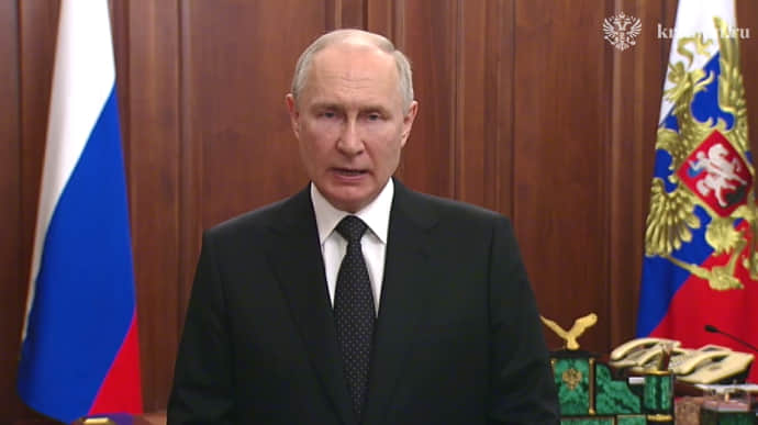 Путин в своем обращении заговорил о гражданской войне и мятеже