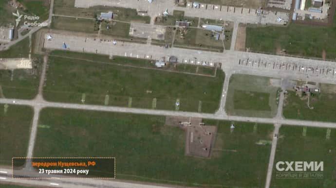 Satellite images show fighter jets damaged at airfield in Russia on 19 May by drones – video, photo