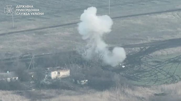 Ukraine’s border guards show video of Russian infantry fighting vehicle being destroyed