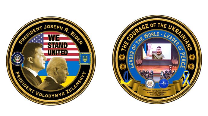 Білий дім присвятив дві пам'ятні монети Україні та Зеленському