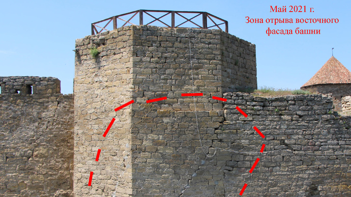 Вежа Аккерманської фортеці може обвалитися – історик
