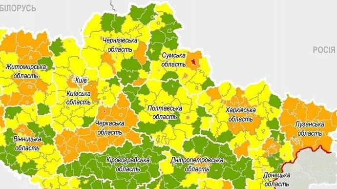 В Украине ужесточили ограничения в большинстве областных центров: новые зоны