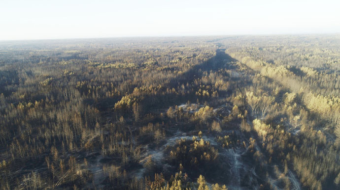 Вогнеборці продовжують гасити пожежу на Луганщині: відкритого вогню вже нема