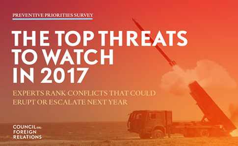 Противостояние России и НАТО в списке крупнейших угроз 2017 года
