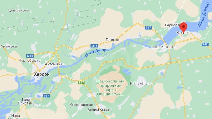 Occupiers evacuate Kakhovka administration from left bank of Dnipro River 