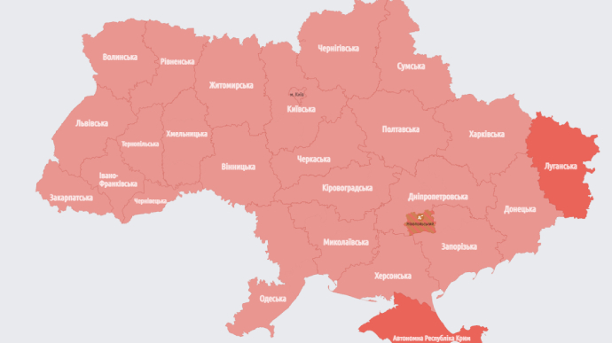 Повітряну тривогу оголошували по всій Україні: в Білорусі злітав винищувач МіГ