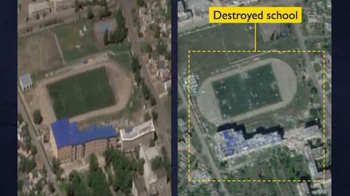 UK intelligence release satellite images showing Bakhmut, destroyed by Russia