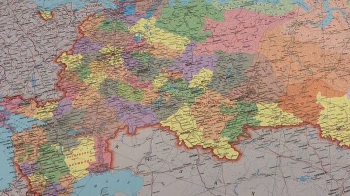 Maps of Russia with annexed Ukrainian territories issued in Moscow