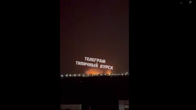 В Курске после атаки беспилотников вспыхнул масштабный пожар