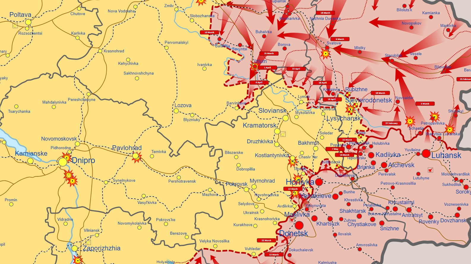 Карта боевых действий на украине 2022 сегодня последние