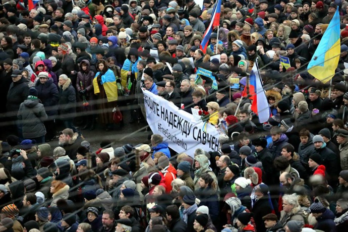 Траурное шествие памяти Бориса Немцова 01.03.2015 г.