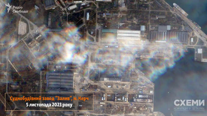 З'явилися супутникові знімки пошкодженого російського корабля в Керчі