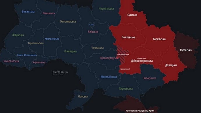 Україною ширилася тривога через загрозу балістики